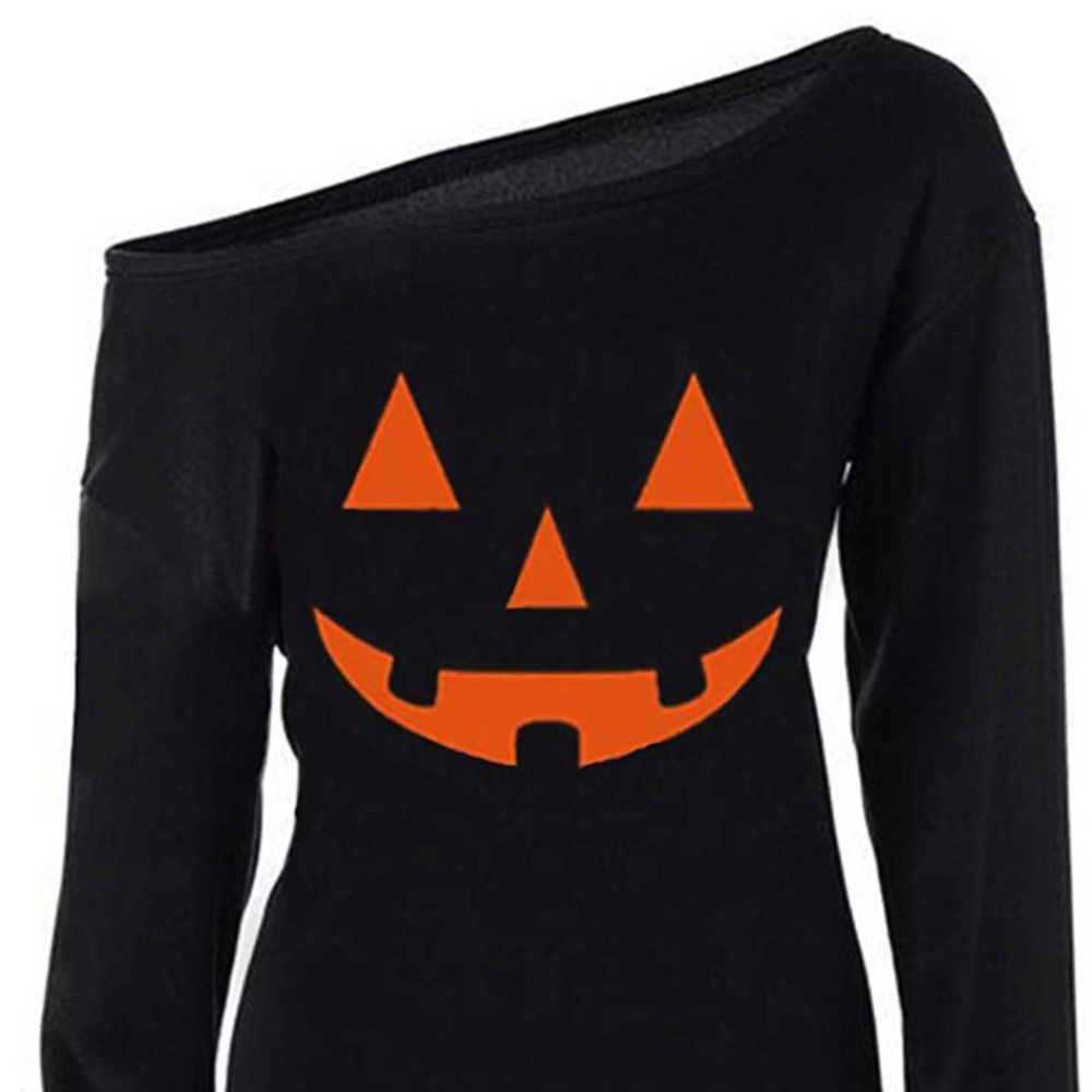 Halloween off the shoulder sweatshirt - Picture 1 of 2